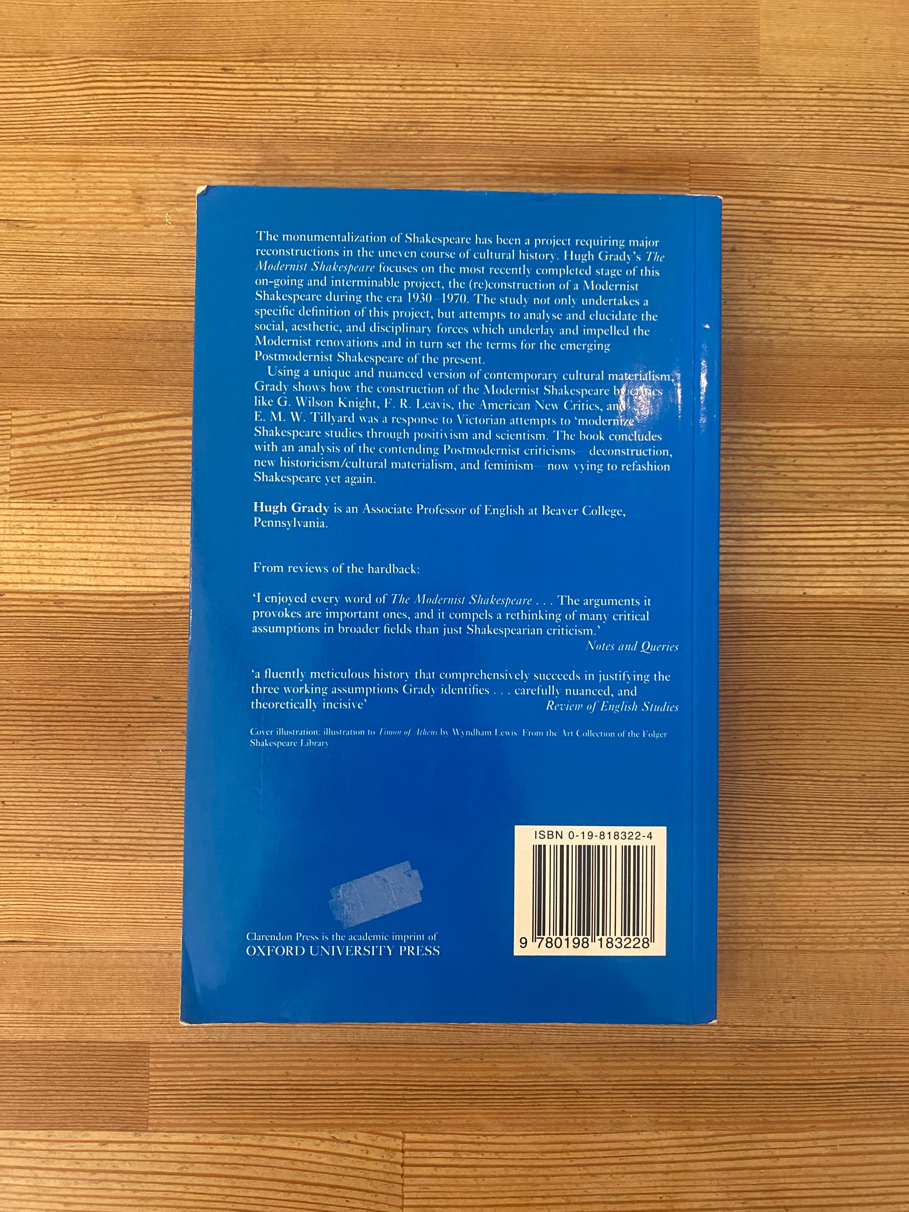 Modernist Shakespeare: Critical Texts in a Material World