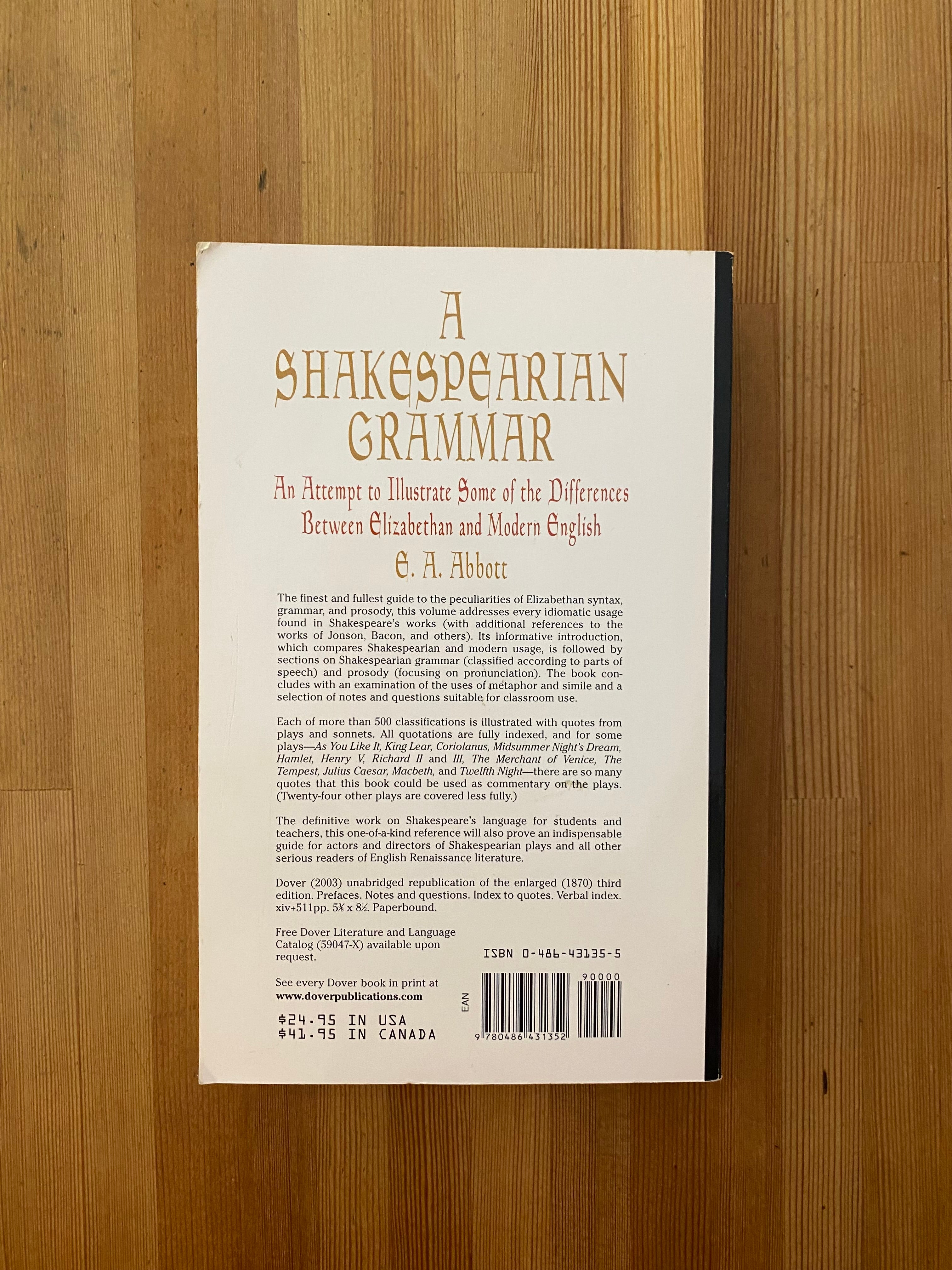 A Shakespearian Grammer